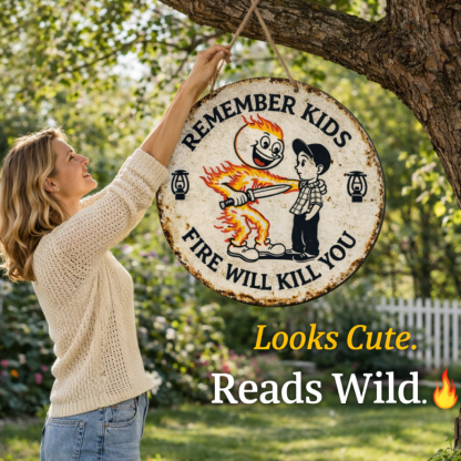 Vintage Dark Humor Garden Metal Sign 🔥