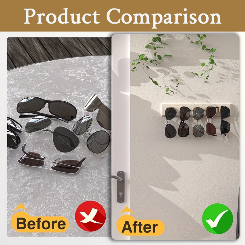 Wall-Mounted Sunglasses Holder Rack