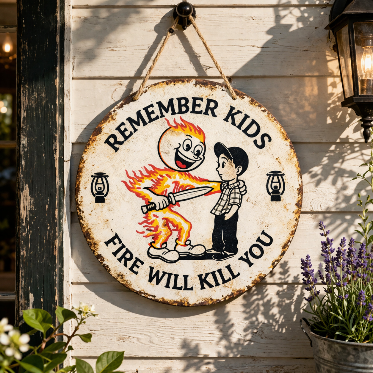 Vintage Dark Humor Garden Metal Sign 🔥