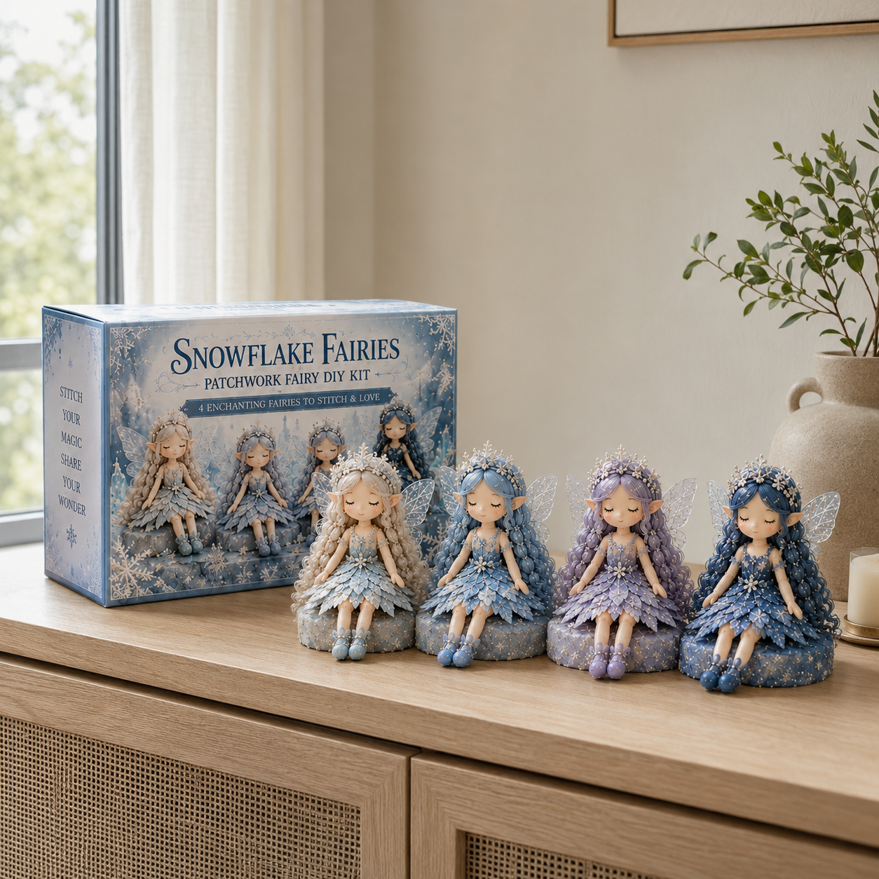 Fairy Patchwork DIY Kit ✨ Make 4 Tiny Fairies By Hand