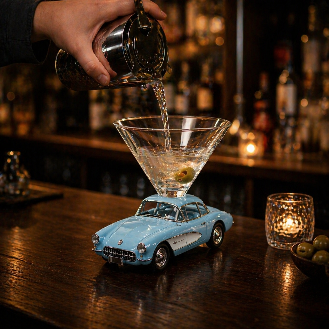 Retro Car Martini Glass – Cute Cocktail Cup for Girls’ Night & Home Bar Decor