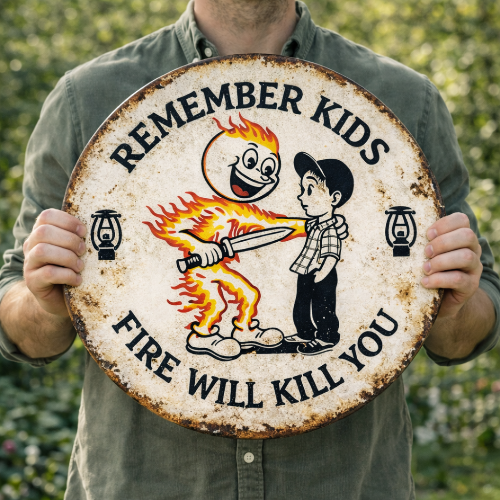 Vintage Dark Humor Garden Metal Sign 🔥