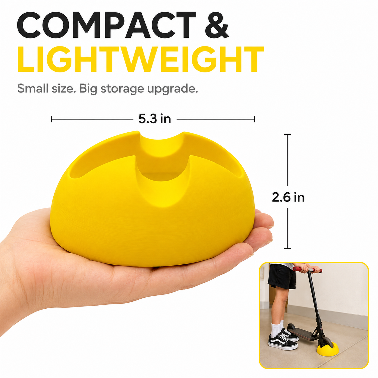 2-Style Scooter Parking Stand – Compact & Wide Base Garage Organizer