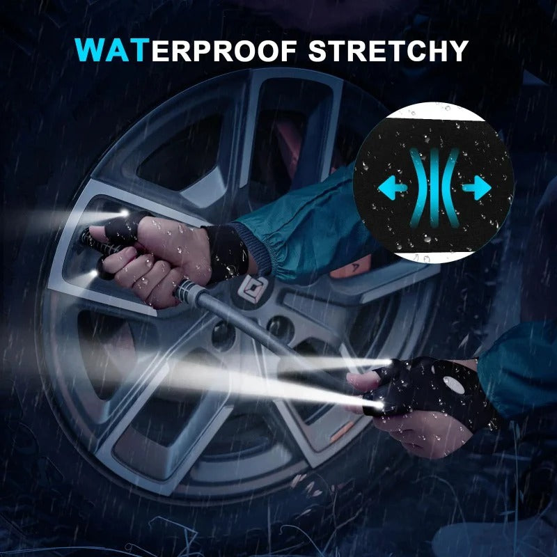 Hands-Free LED Flashlight Waterproof Gloves