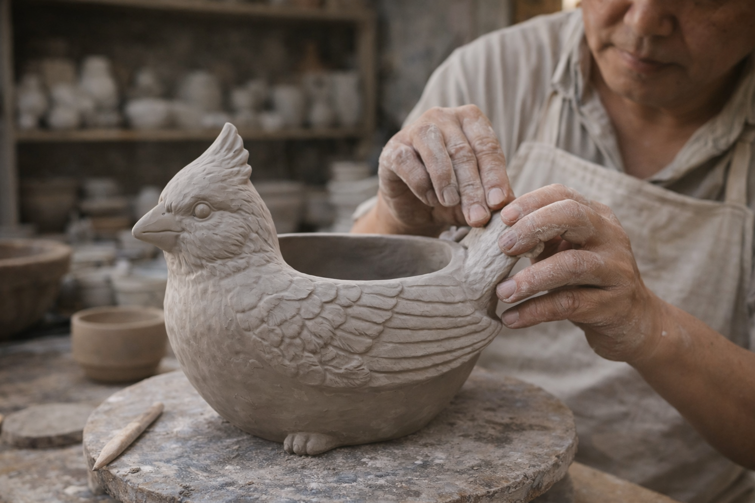 Hand-Painted Cardinal Bird Succulent Planter - Resin Bird Pot for Indoor/Outdoor Decor (Meaningful Garden Gift)