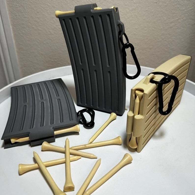 Magazine Golf Tee Dispenser | Automatic, Golf Bag Clip