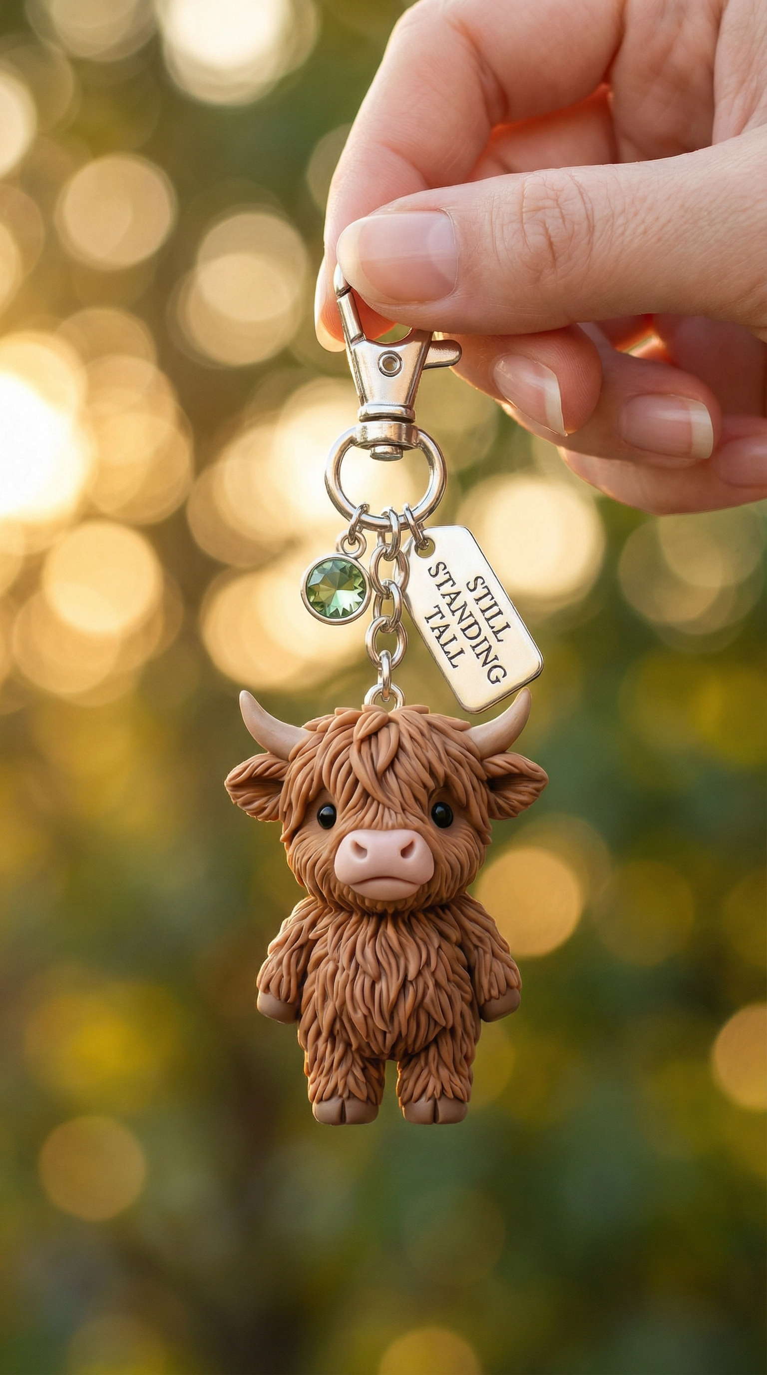 🐮A Little Highland Cow For You Keychain: Your Daily Reminder of Quiet Strength