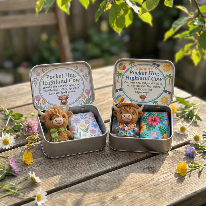 🐮Pocket Hug Highland Cow Gift Box 🌾