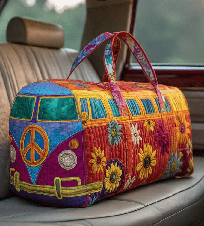 🔥LAST DAY 50% OFF - Hippie Van Quilted Duffle Bag