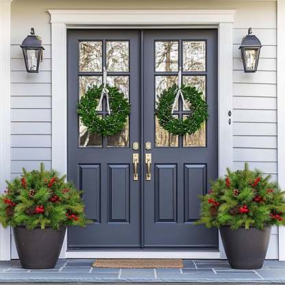 🎄🔥Pre-lit Artificial Christmas Tree Urn Filler💐