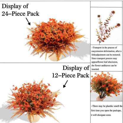 💖LAST DAY 49% OFF🍁Fall Artificial Flowers for Outdoors