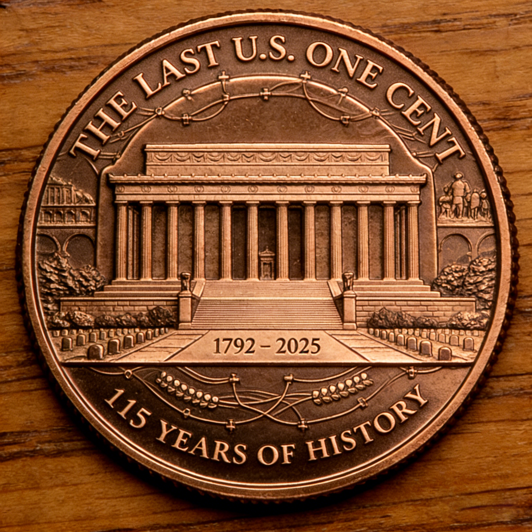 Final One Cent 1792–2025 Commemorative Coin – A Piece of American History