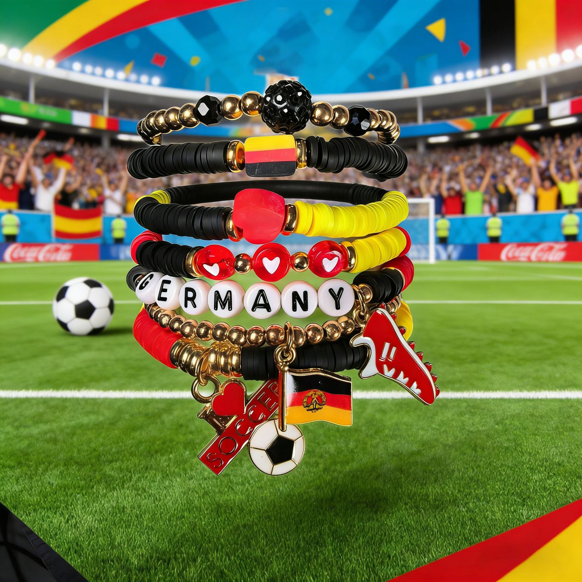 National Team Fan Bracelet Collection – Soccer Lover Stretch Bracelets