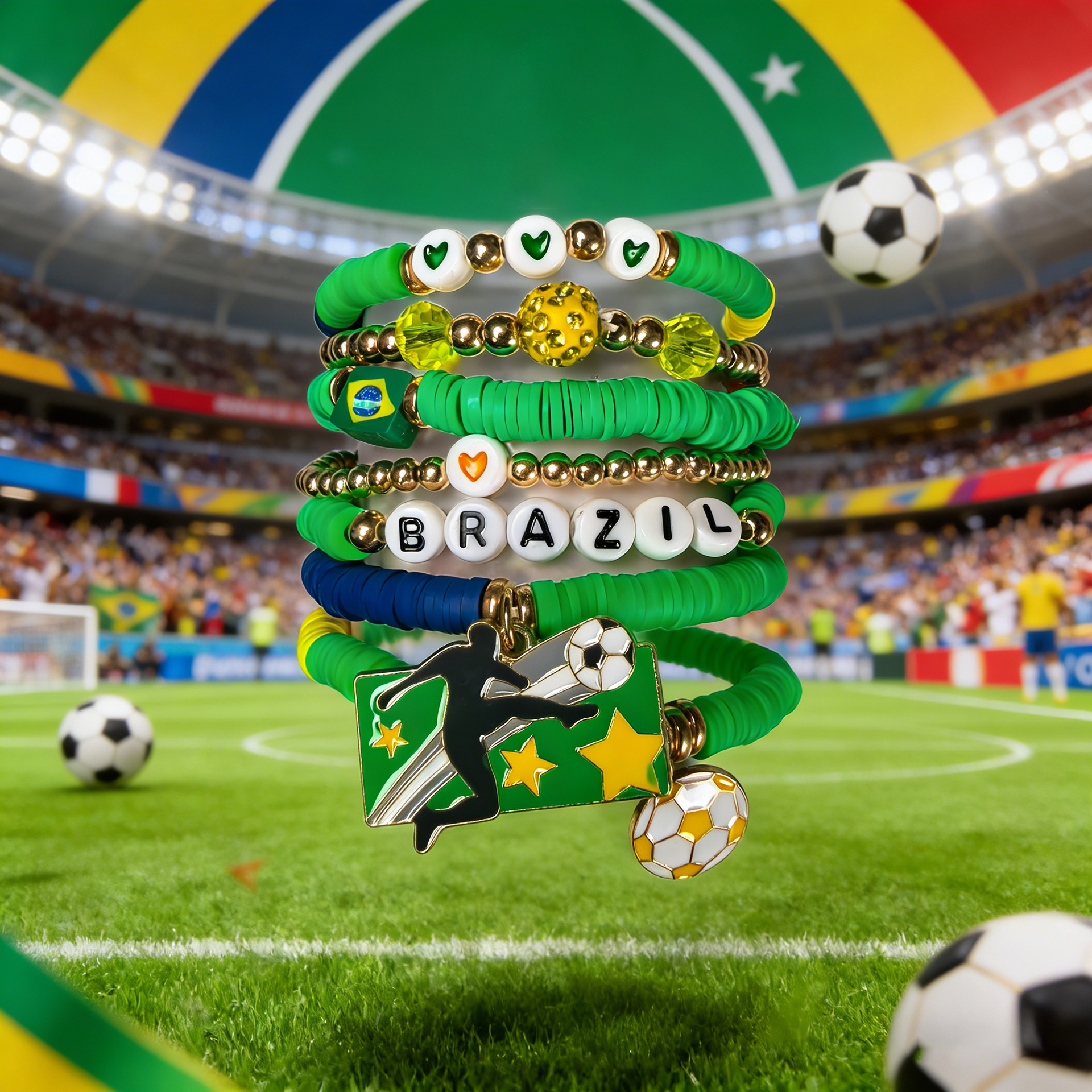 National Team Fan Bracelet Collection – Soccer Lover Stretch Bracelets