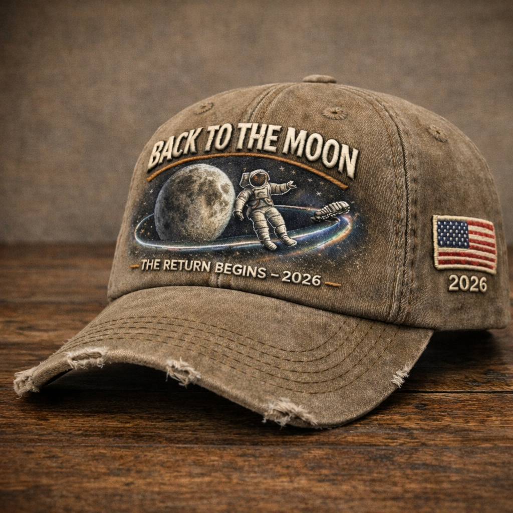 Back to the Moon 2026 Cap – Vintage Space Mission Tribute Hat