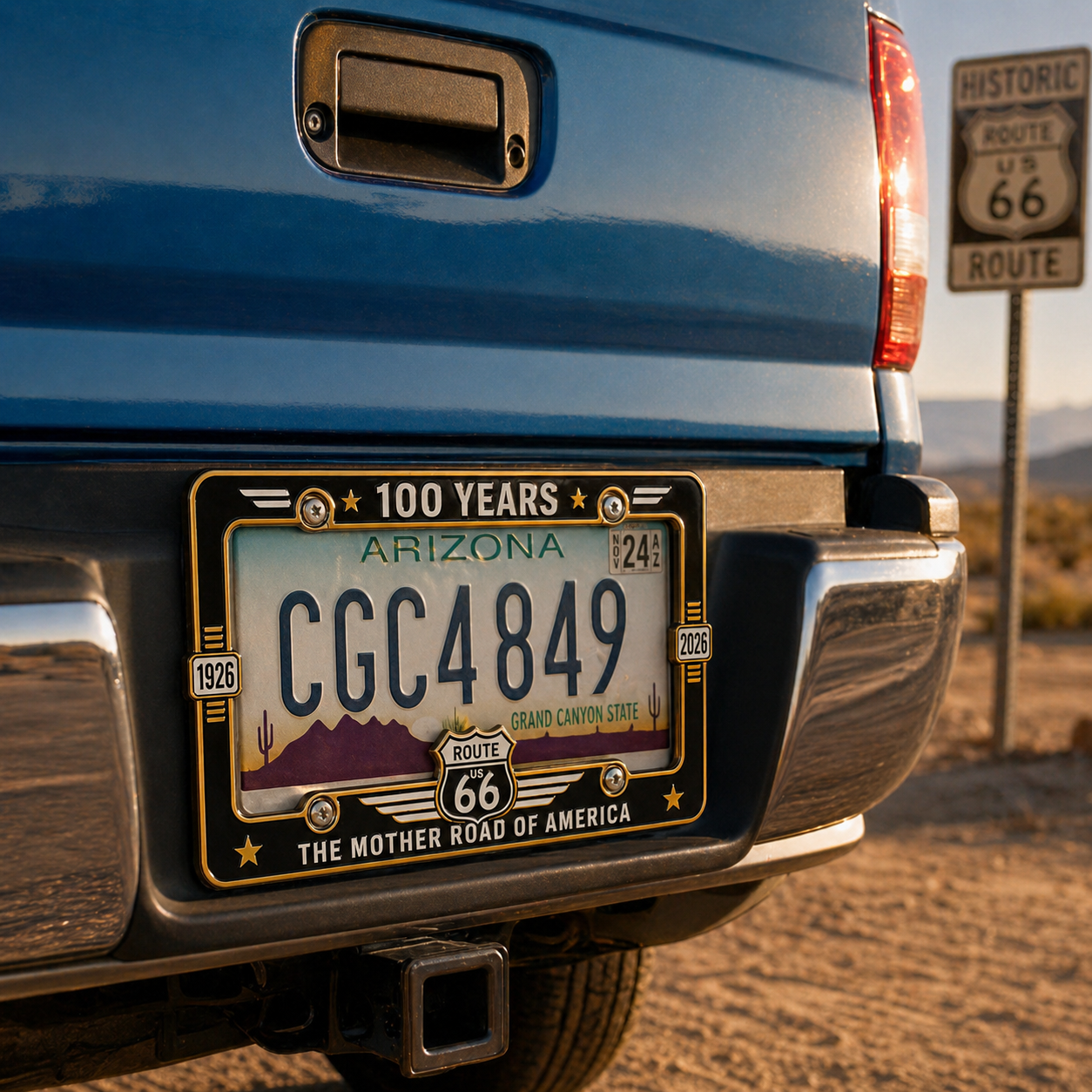 Route 66 100th Anniversary License Plate Frame