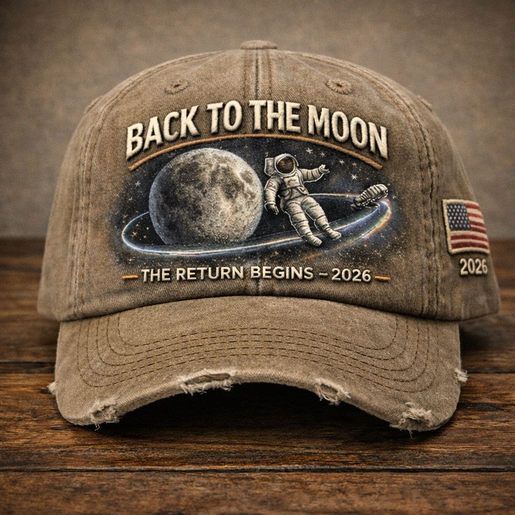 Back to the Moon 2026 Cap – Vintage Space Mission Tribute Hat