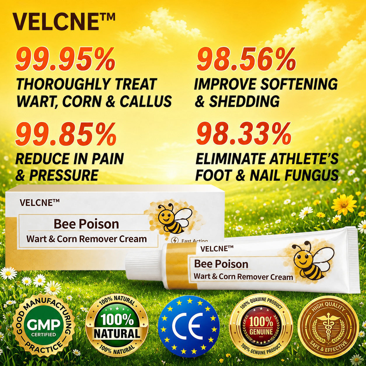 👨‍⚕️Velcne™Bee Poison Wart & Corn Remover Cream⚡