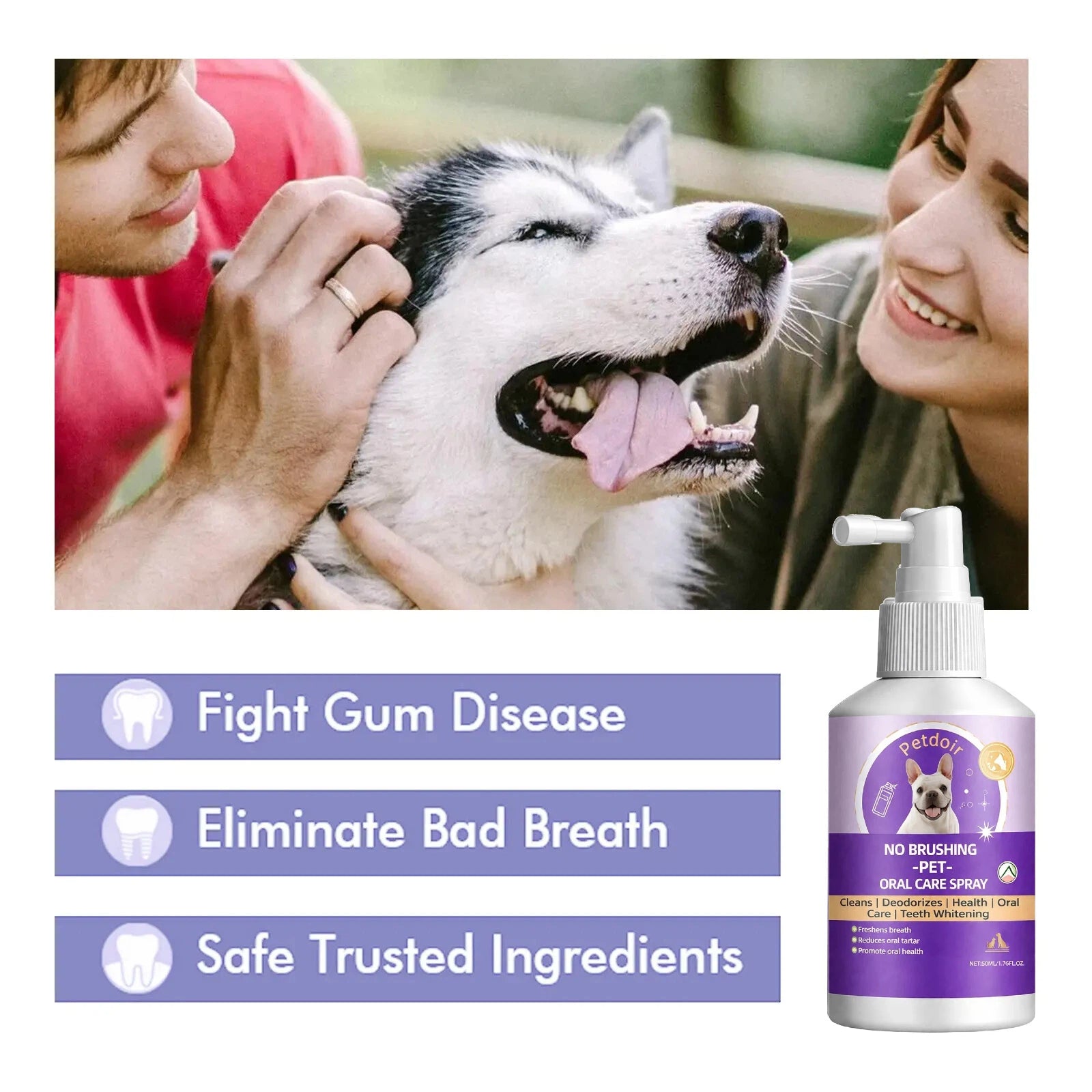 Slimmo™ Petdoir🍃No-Brushing Oral Care Spray for Dogs & Cats