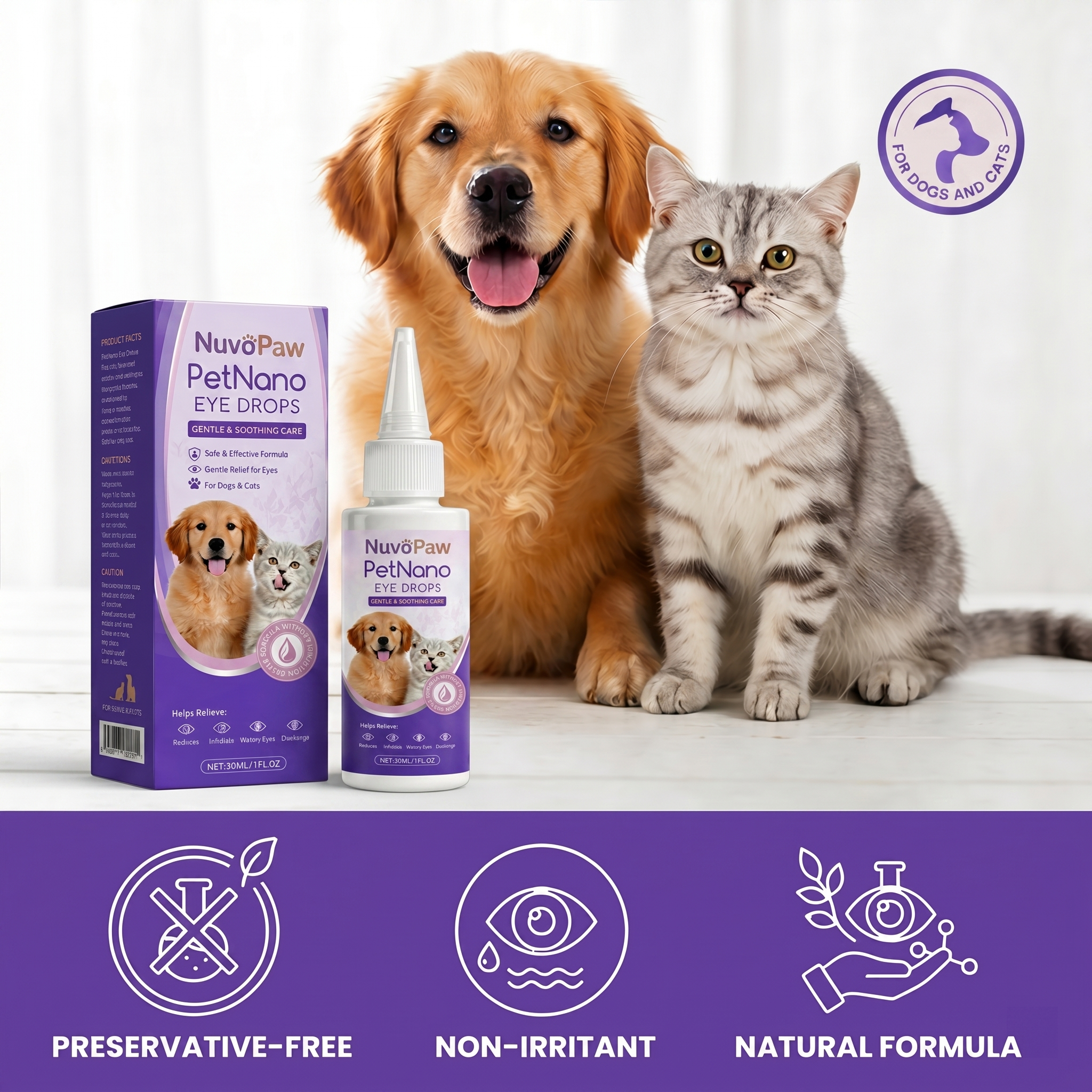 🔥𝙁𝙞𝙣𝙖𝙡 3 𝙃𝙤𝙪𝙧𝙨: 60% 𝙊𝙁𝙁 | NuvoPaw PetNano Eye Drops