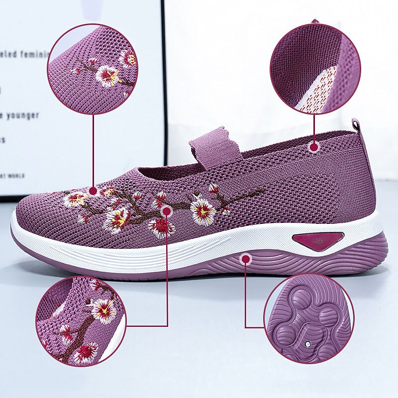 Women's Casual Breathable Slip On Orthopaedic Walking Sneakers