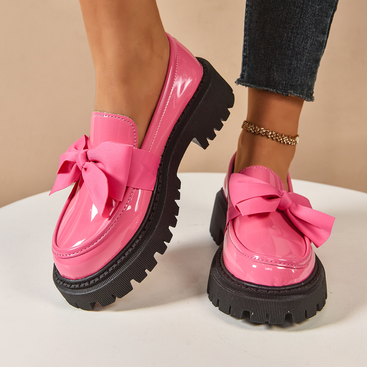 Women's non-slip thick-soled slip-on loafers