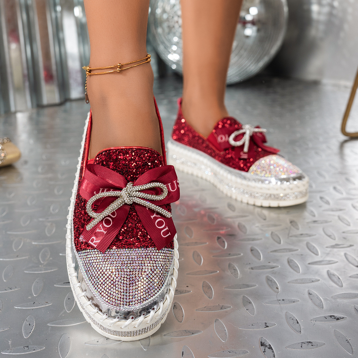women's platform slip-on loafers