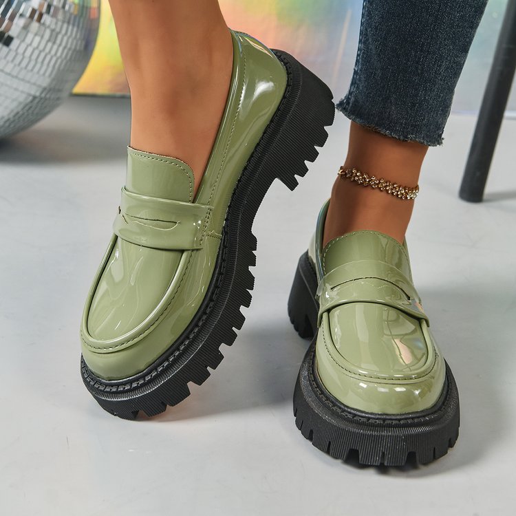 Women's non-slip thick-soled slip-on loafers