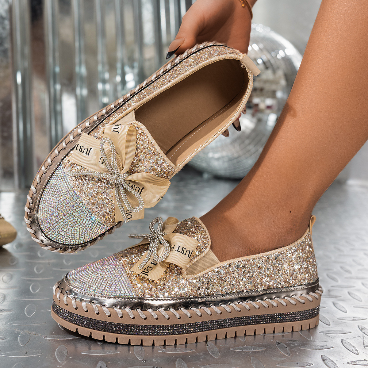 women's platform slip-on loafers