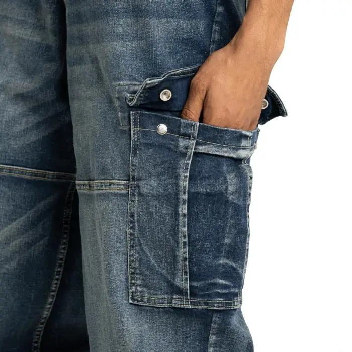 🔥Last Day Promotion! 3-Pack/6-Pack Men's Heavyweight Baggy Fit/Relaxed Fit Denim Cargo Pant