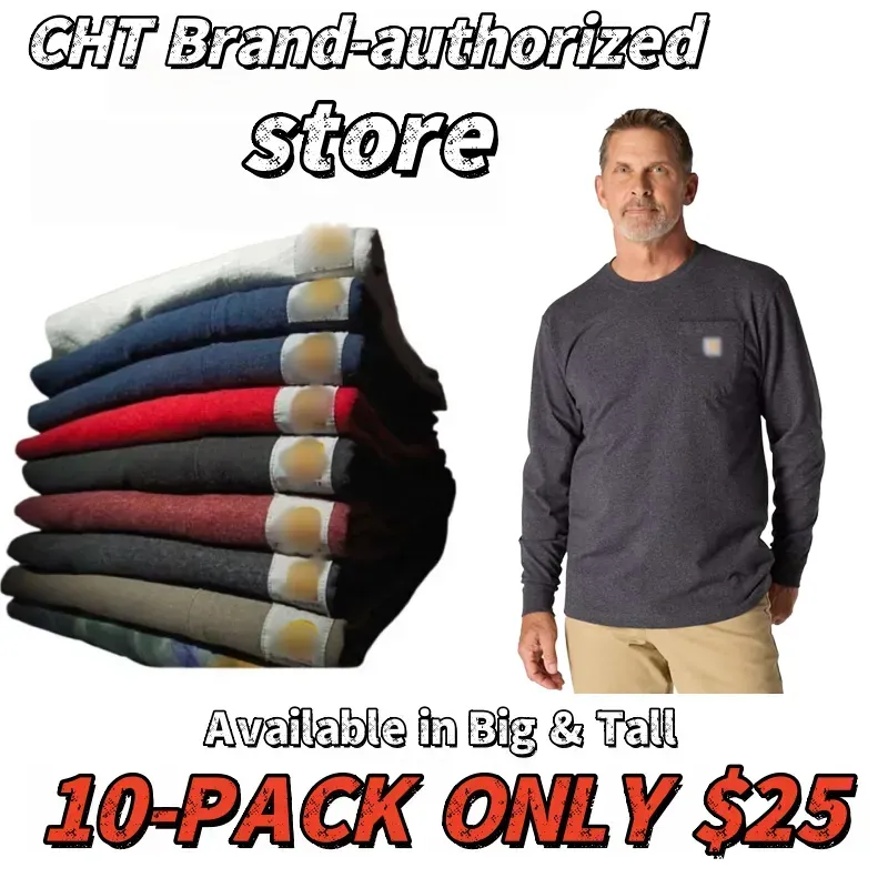 🔥Last Day Promotion! CHT Men's K87&K126 Workwear Loose Fit Heavyweight Short-Sleeve Pocket T-Shirt (Also Available in Big & Tall)