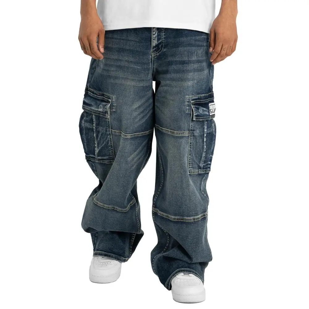 🔥Last Day Promotion! 3-Pack/6-Pack Men's Heavyweight Baggy Fit/Relaxed Fit Denim Cargo Pant