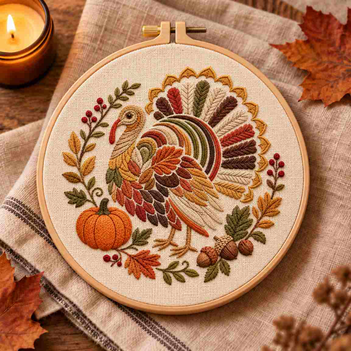 Happy Thanksgiving Embroidery Kit