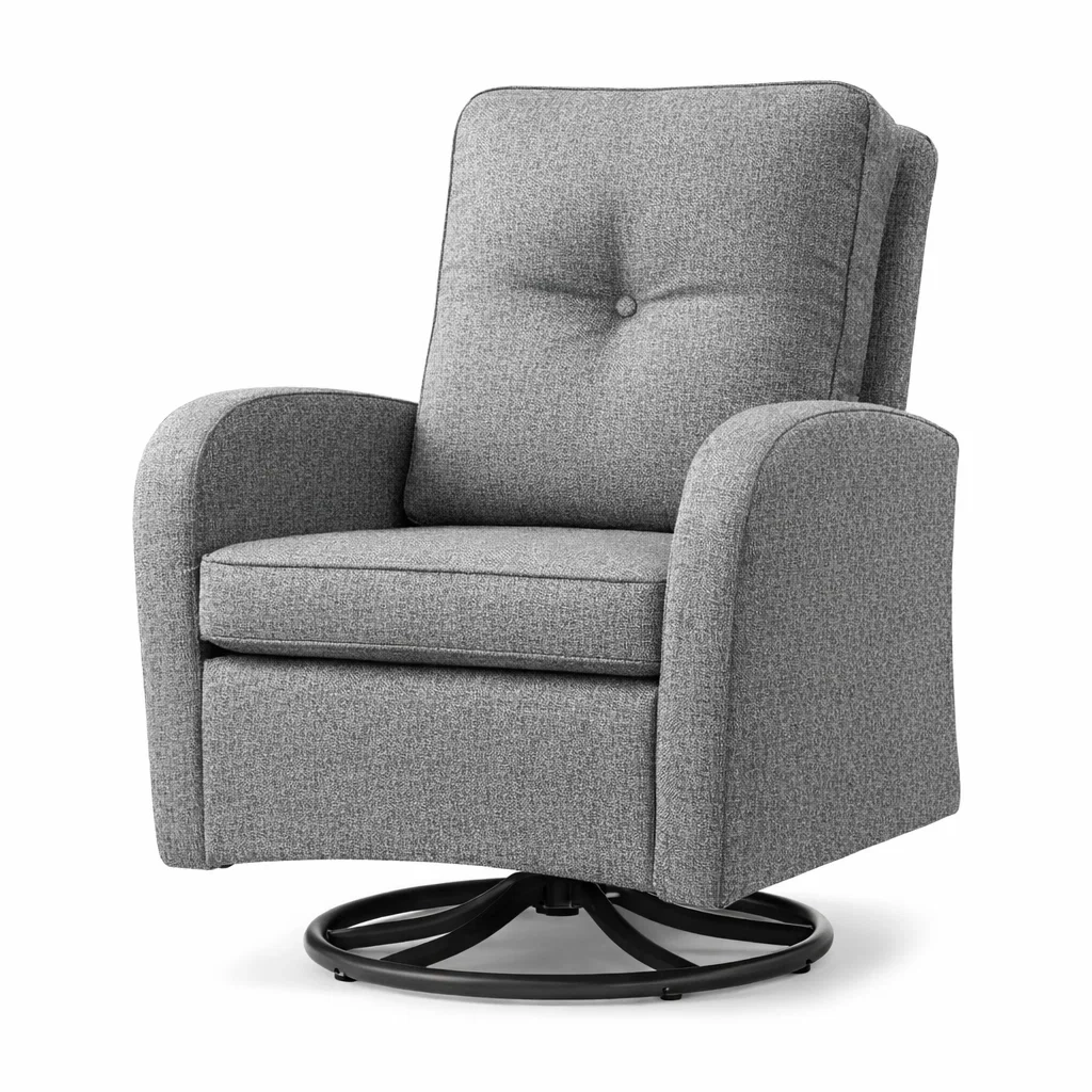 Poltrona girevole in Tessuto con Struttura in Metallo-URBANCOMFORTHAVEN