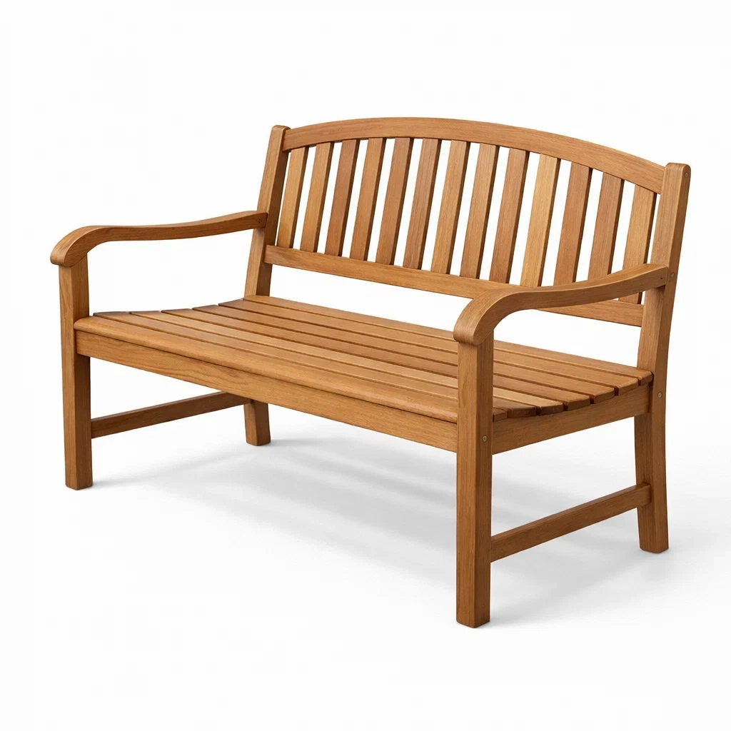 Panchina da Giardino in Legno Massello di Teak-URBANCOMFORTHAVEN