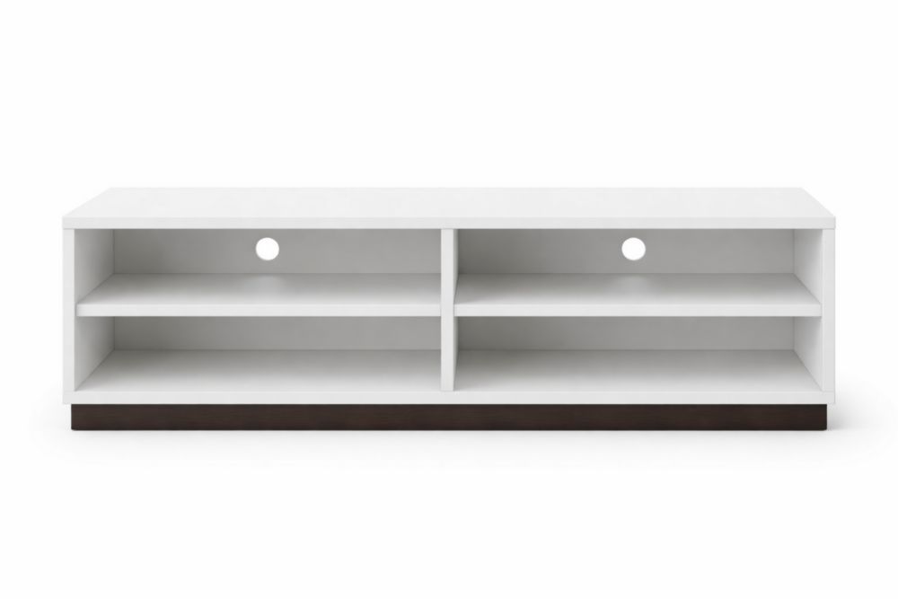 Meuble TV en bois MDF blanc 150x40x45 cm(L×l×H)-Bravellawood