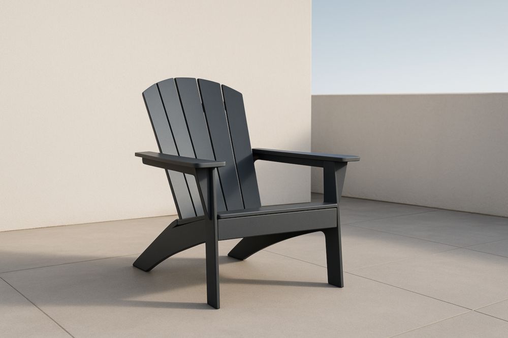 Chaise Adirondack extérieure en plastique gris