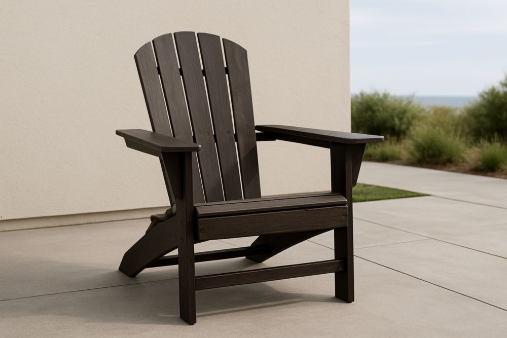 Chaise Adirondack Extérieure Résine Composite Noire