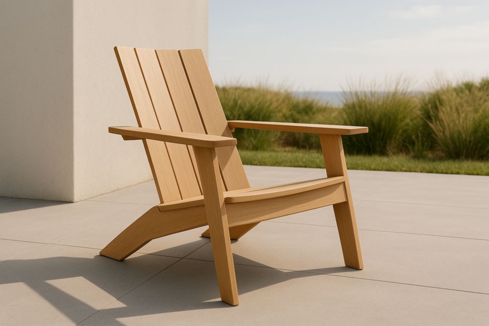 Chaise Adirondack en chêne clair