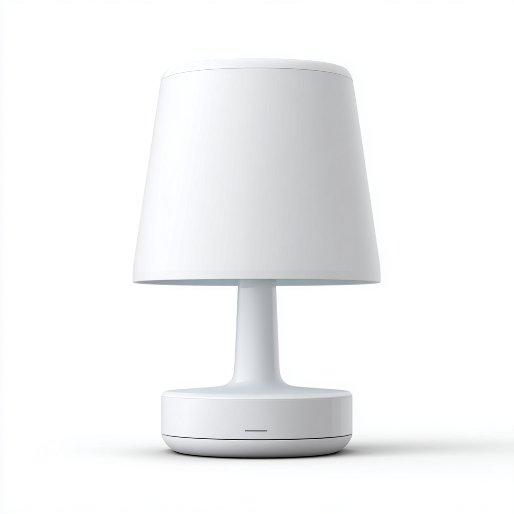 Lampe de table moderne 18x18x30 cm - finition blanche - design minimaliste contemporain-Nookupyard