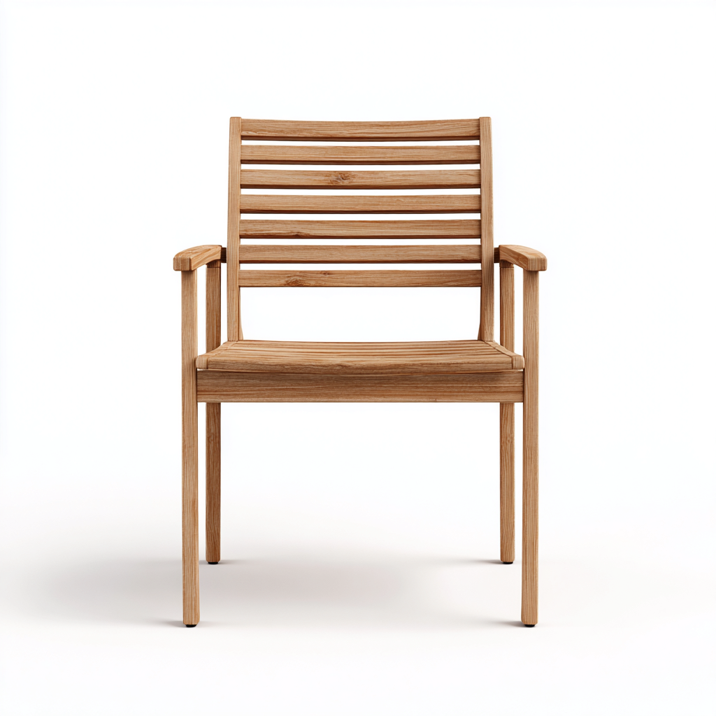 Chaise de jardin bois 55x60x80 cm - Bois naturel - Assise extérieure design intemporel-Nookupyard