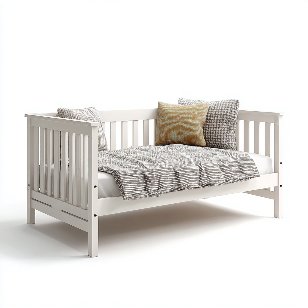 Canapé lit bois 200x90x80 cm - Blanc - Couchage polyvalent design scandinave-Nookupyard