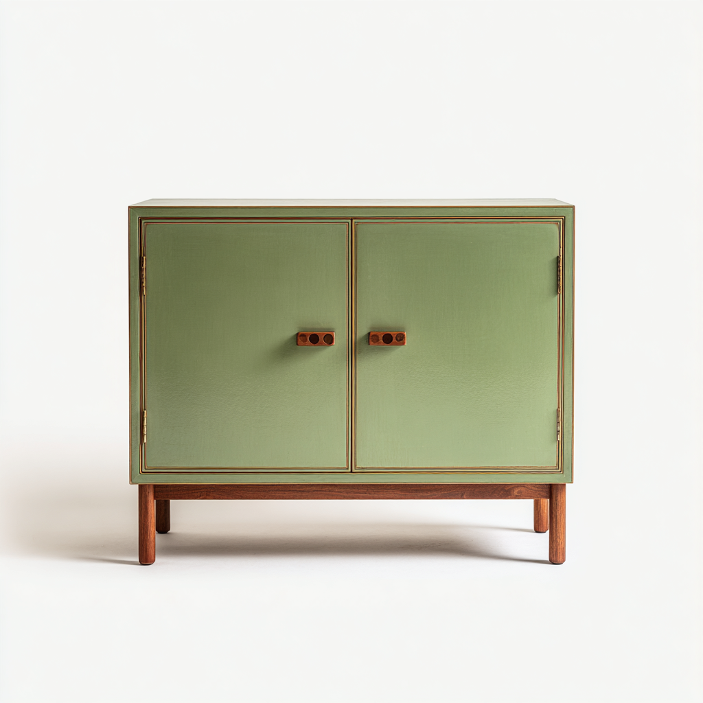 Scarpiera-Legno ingegnerizzato-Legno massello-110x35x75cm-Verde salvia-Legno noce-Stile moderno minimalista-Dengohut