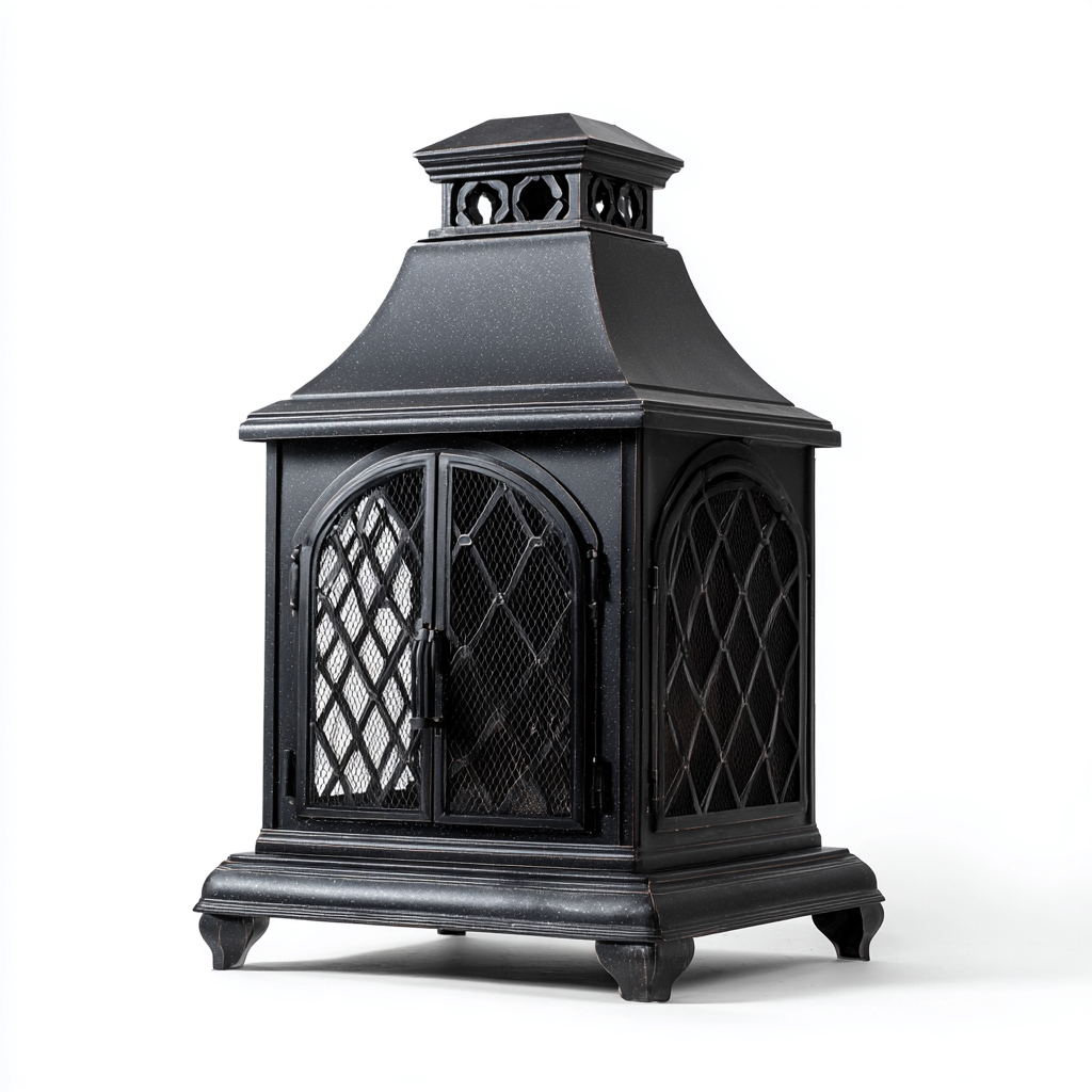 Riscaldamento da esterno-Metallo-45x45x75cm-Nero-Stile classico-Dengohut