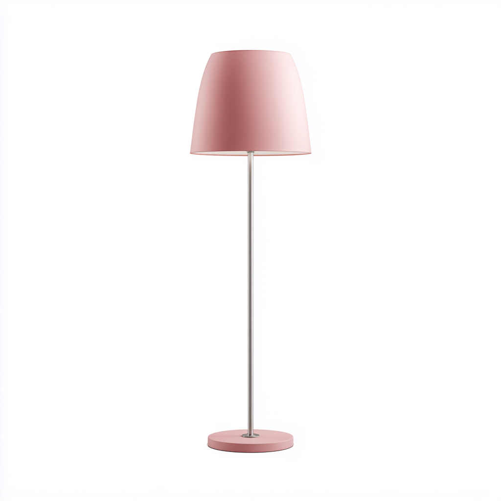 Lampada da terra-metallo-40x40x155cm-rosa-moderno-Dengohut