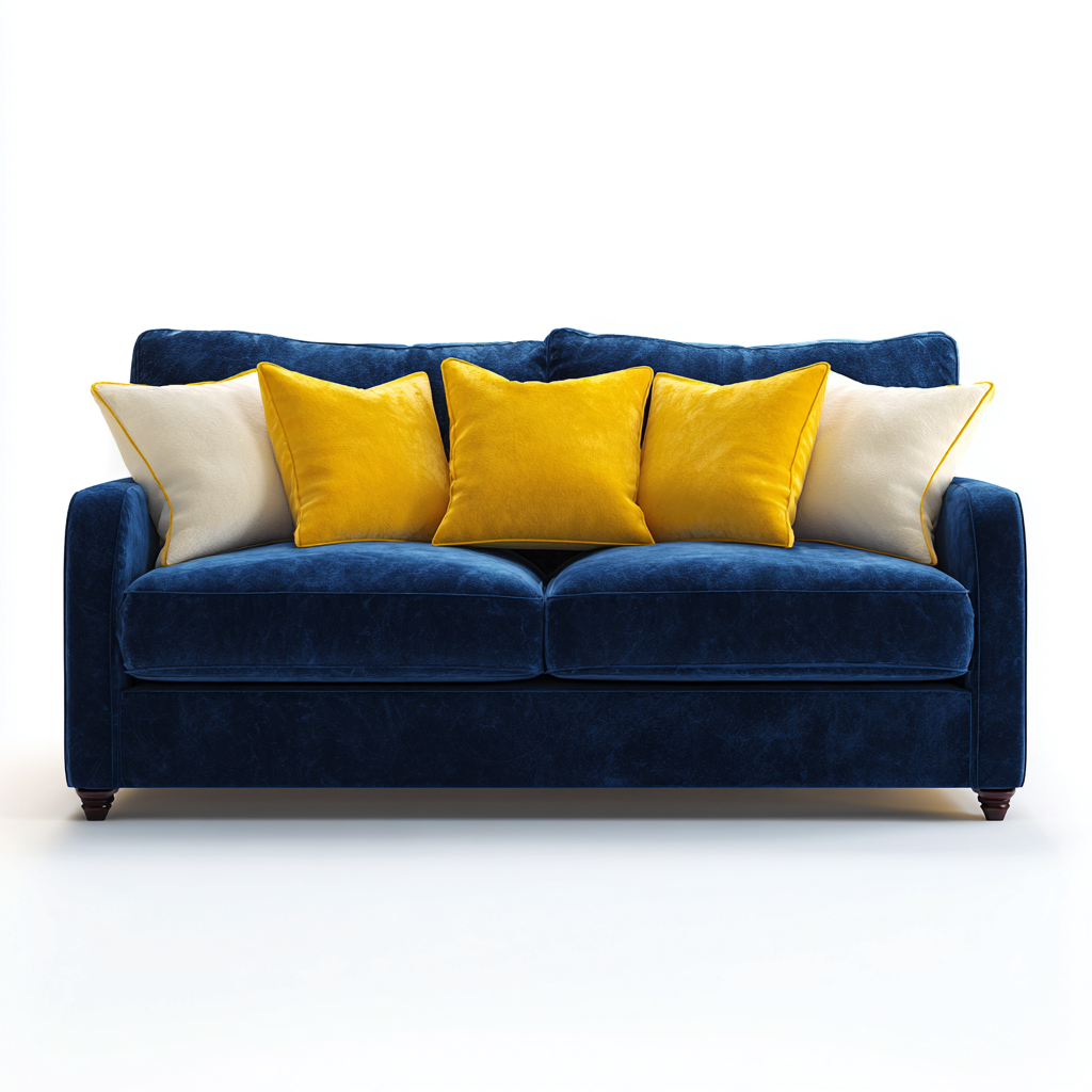 Divani a 3 posti-tessuto-215x92x80cm-blu scuro-stile moderno-Dengohut