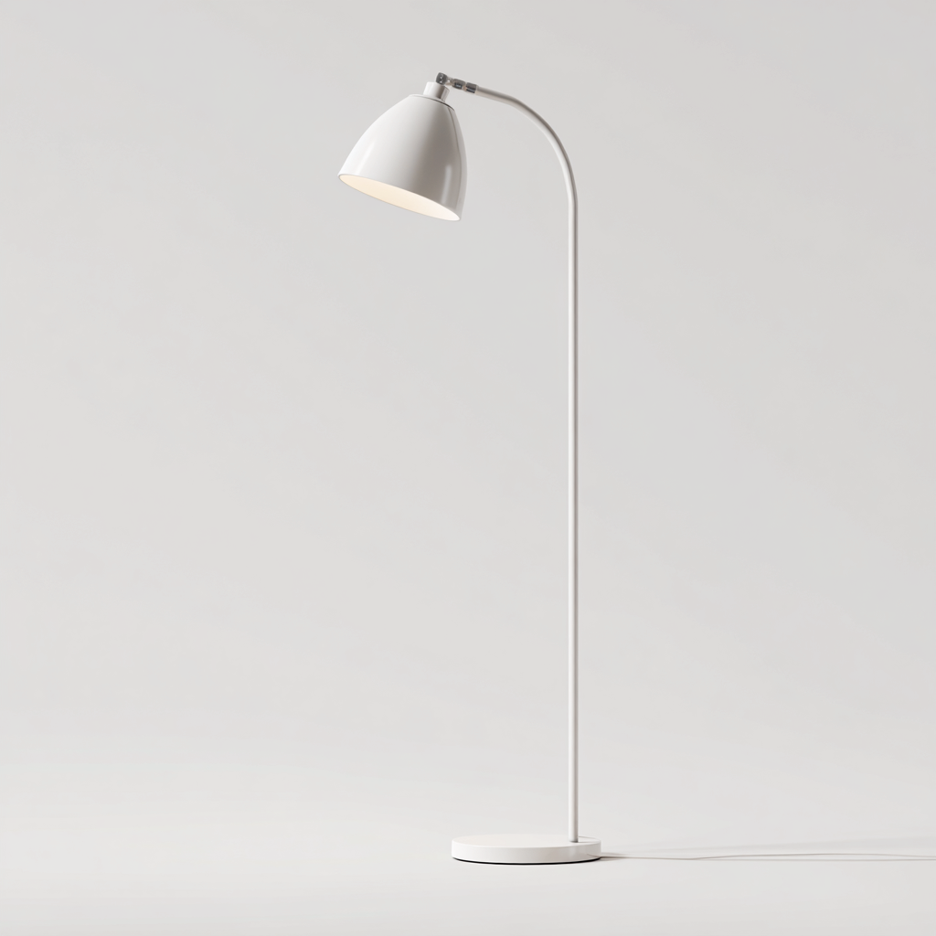 Lampada da terra-metallo-42x42x168cm-bianco-minimalista-Dengohut