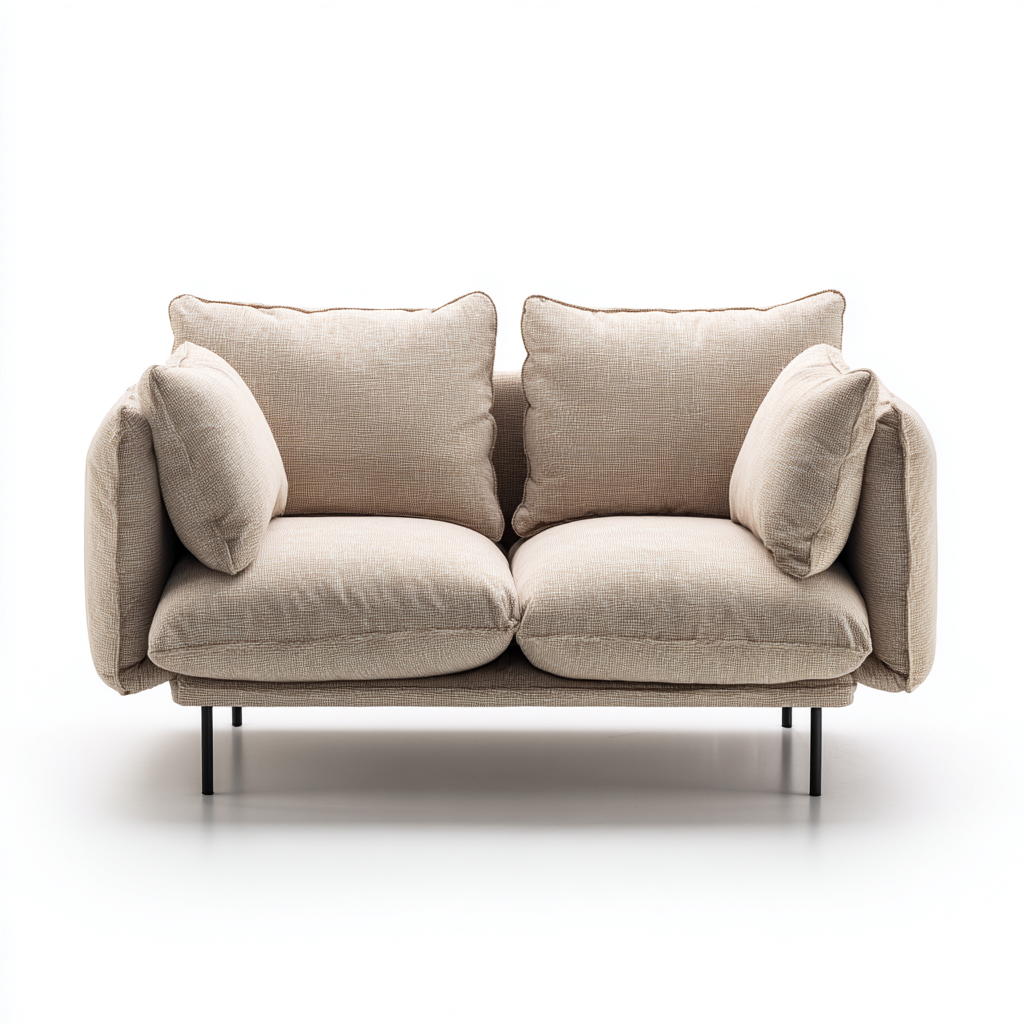 Poltrona da giardino - Tessuto-Metallo - 148x86x78cm - Beige - Stile contemporaneo per esterni-Dengohut