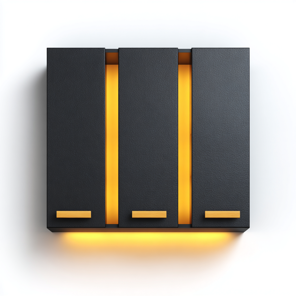 Armadietti da cucina-metallo-120x35x70cm-Nero-Giallo-design moderno-Dengohut