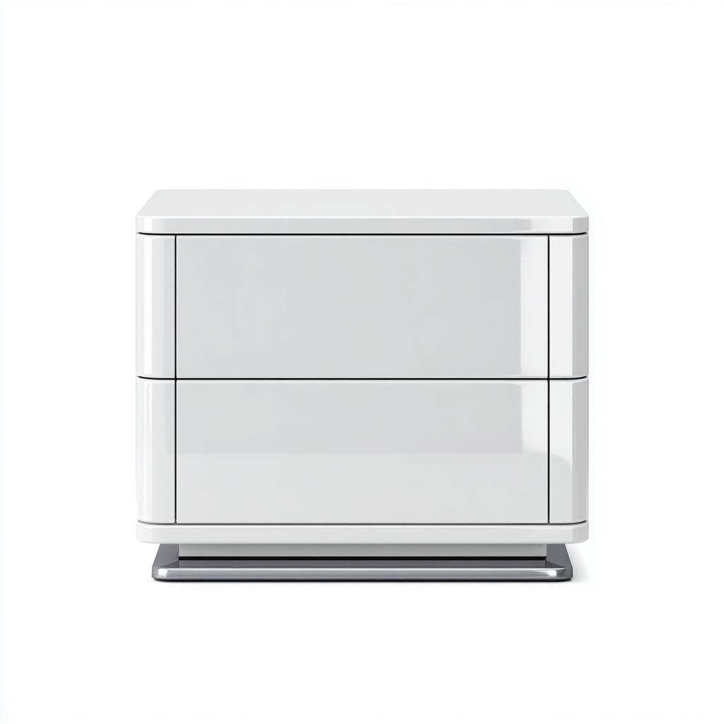 Cassettiera - legno - 50x40x55 cm - bianco - design moderno per camera da letto-Dengohut